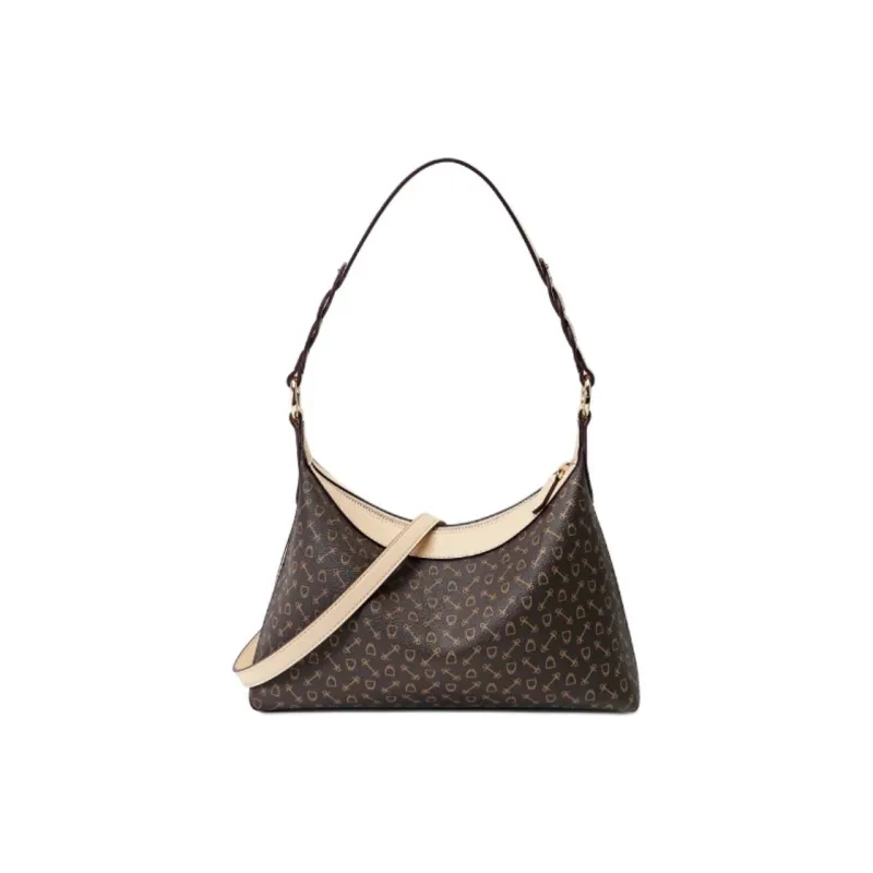 Why Artificial Leather Shoulder Bag, Crossbody Bag, Handbag Large Size Women's Coffee/Apricot-0