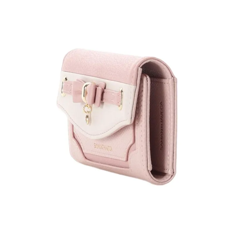 SAMANTHA THAVASA Synthetic Leather Key Pouch Women's Pink-2