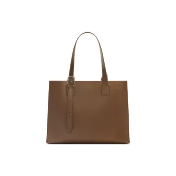 LOEWE Calfskin Tote Bag, Shopping Bag, Shoulder Bag, Handbag Men's Tan
