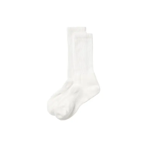 UNIQLO Knee High Socks Men's 1 Pack Ivory