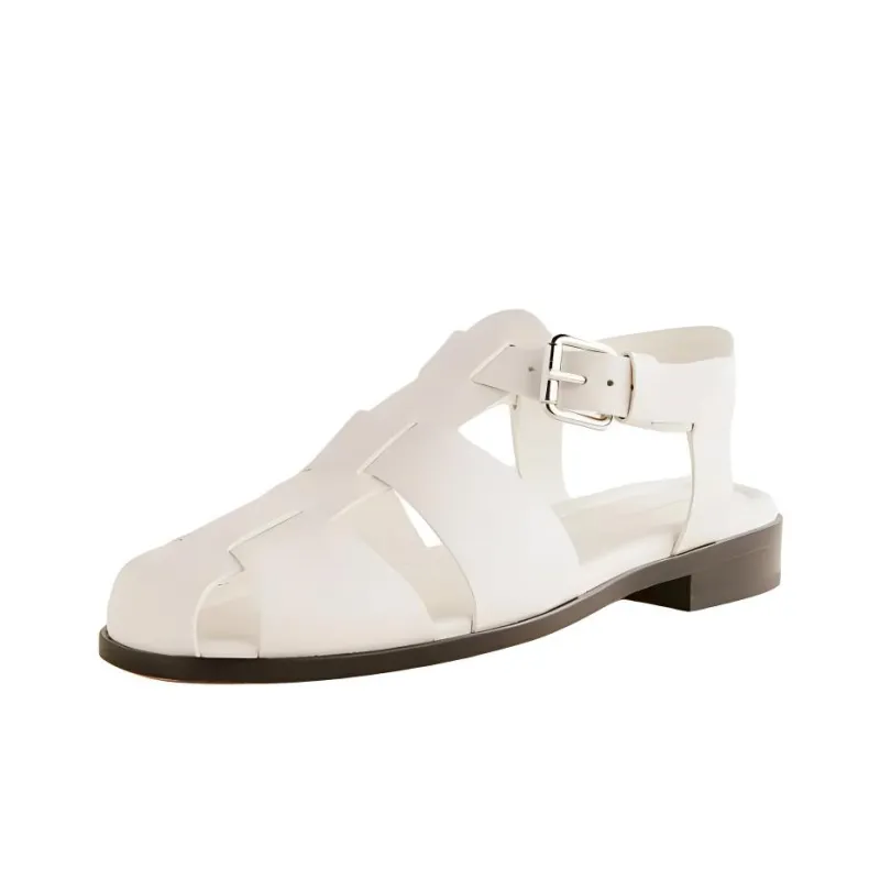 REFORMATION Freya Roman Sandals Women's White-2