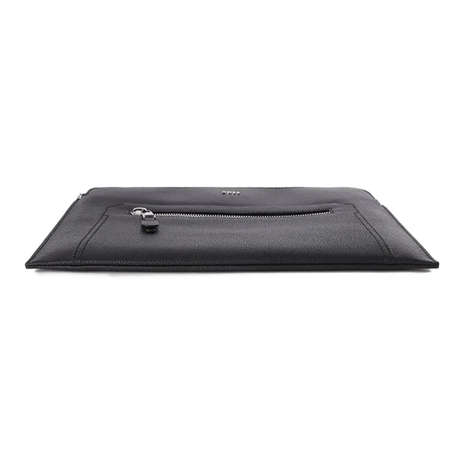 HUGO BOSS Cow Leather Clutch Men's Black-3