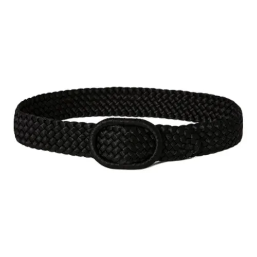 TOTEME Solid Color Design Buckle Polyester Leather Belts Women's Black