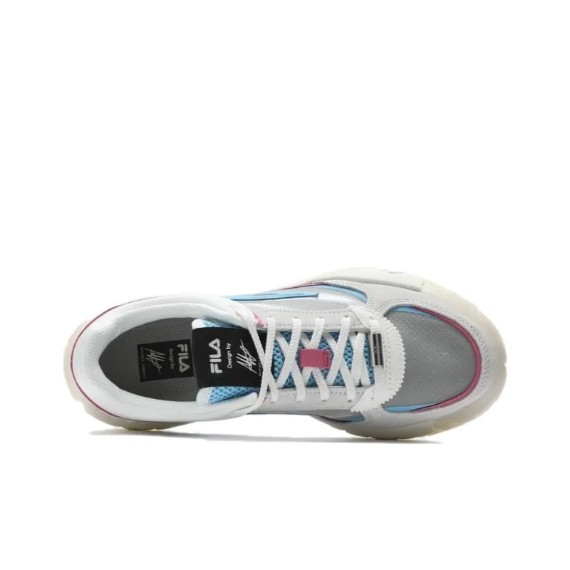 FILA Gara Anti-Slip Wear-Resistant Low-Top Casual Running Shoes Women's White Pink-2