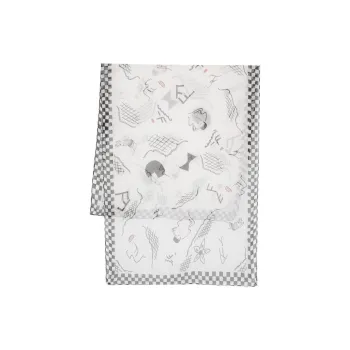 FENDI Silk Silk Scarves Women's White