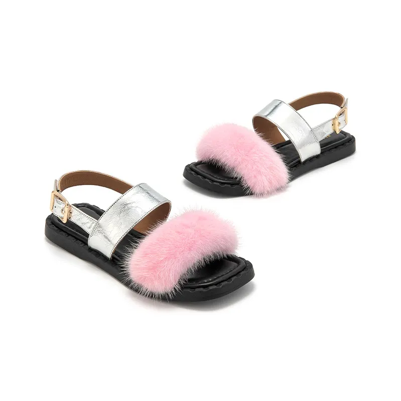 Beau Today Roman Sandals Women's Silver-3