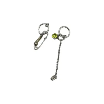 JUSTINE CLENQUET Brass, Palladium Plated, 24K Gold Plated, Crystal, Glass Earrings Women's Silver