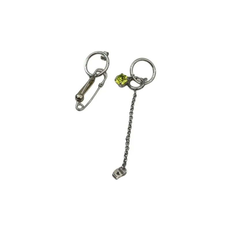JUSTINE CLENQUET Brass, Palladium Plated, 24K Gold Plated, Crystal, Glass Earrings Women's Silver-0