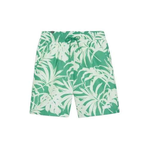 PUMA Casual Shorts Men Shiny Green