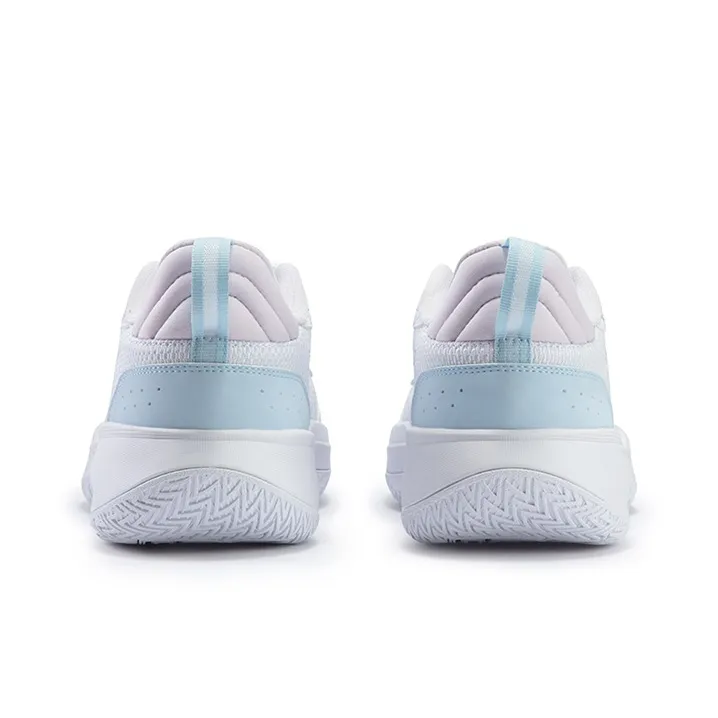 361° Big3 Team Cushioning Anti Slip Wear Resistant Breathability Low Top Basketball Shoes Men's White Blue-3