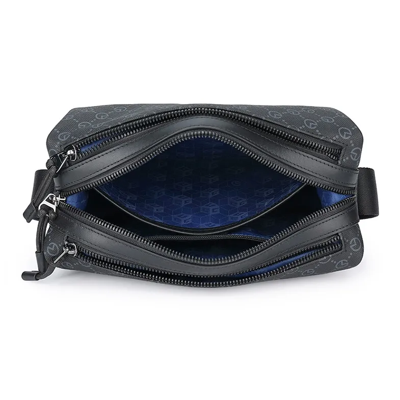 GOLDLION Cow Leather Crossbody Bag Shoulder Bag Crossbody Bag Regular Men's Black-4