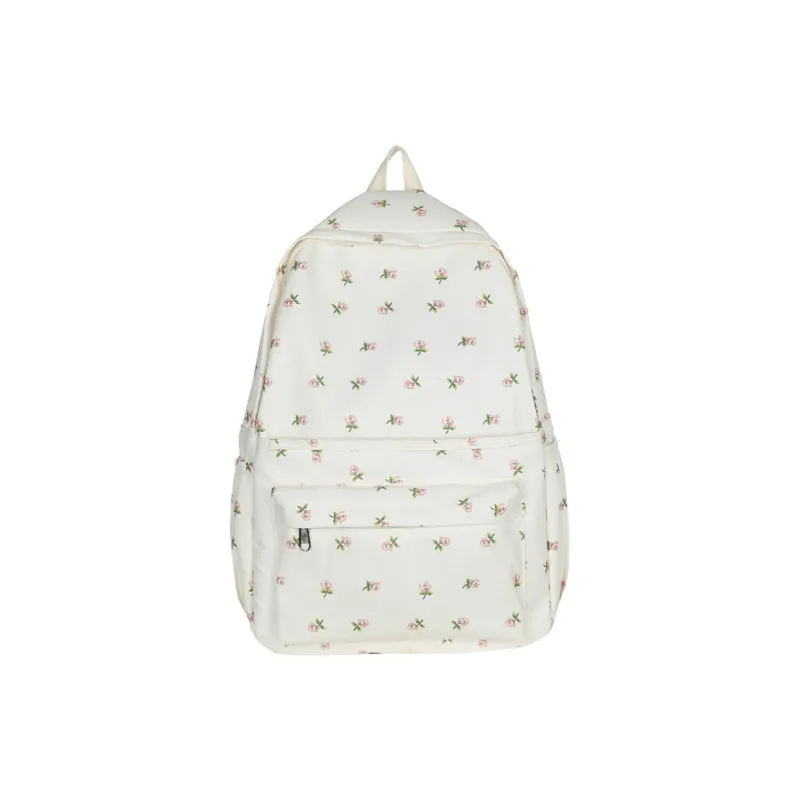 KAMLUI Canvas Backpack Regular Women's Ivory/Pink/Light Blue-0