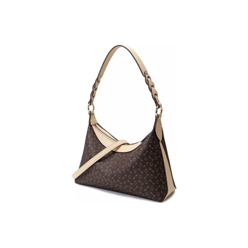 Why Artificial Leather Shoulder Bag, Crossbody Bag, Handbag Large Size Women's Coffee/Apricot-1