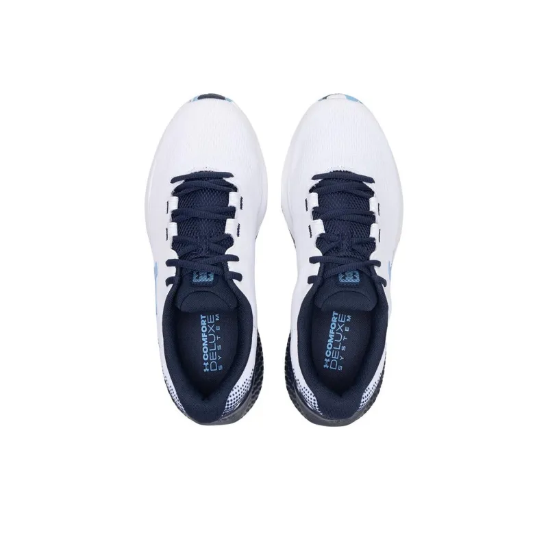 Under Armour Anti Slip Wear Resistant Low Top Casual Running Shoes Men's White Blue-3