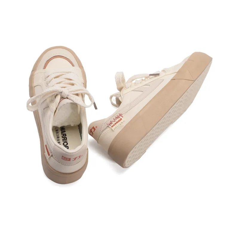Warrior Wear Resistant Low Top Canvas Shoes Women's Beige Khaki-5