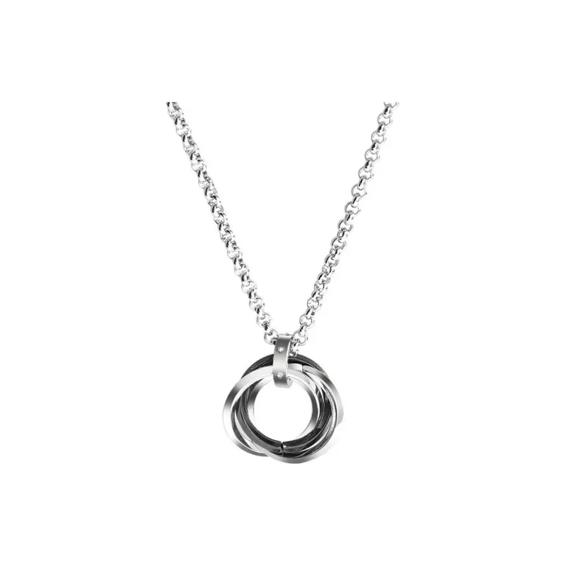 JUICY GRAPE Individual Three Loop Minimalist Style Versatile Collarbone Chain Necklaces Men's-8