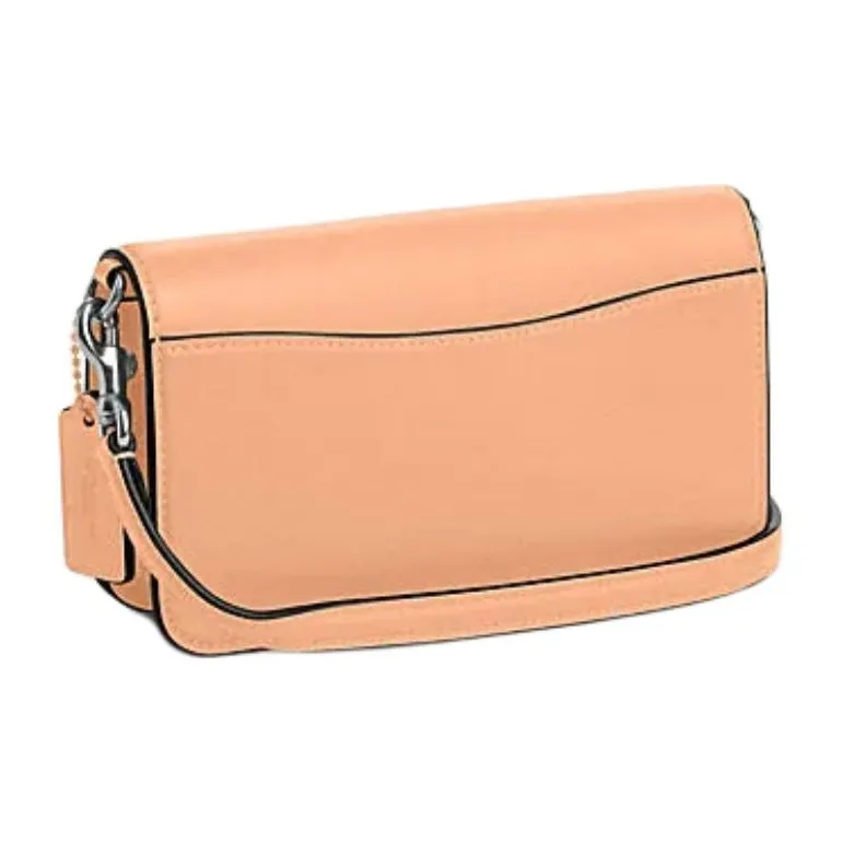 COACH Cow Leather Shoulder Bag, Crossbody Bag Trumpets Women's Fade Rouge Pink-1
