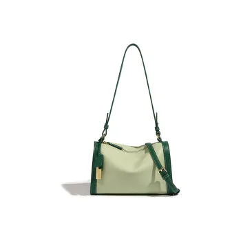 TTaG．baG Top Grain Cow Leather Shoulder Bag Women's Turquoise/Cloud Green/Brown/Milk Tea