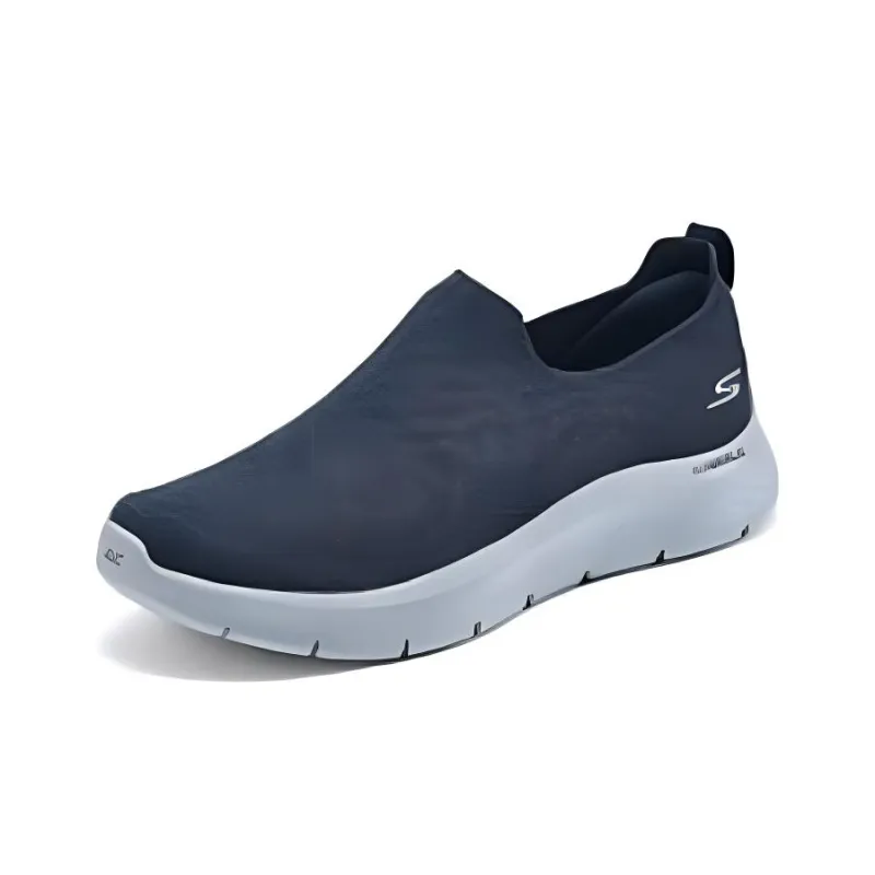 Skechers Cushioning Wear-Resistant Low-Top Casual Shoes Men's Navy-2