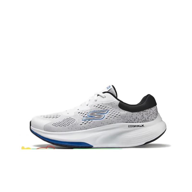 Skechers Cushioned Wear Resistant Breathable Low Top Casual Shoes Men's White Black-0