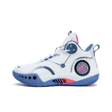 Leather Upper White Blue