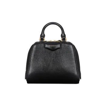GIVENCHY Antigona Buffalo Leather Shoulder Bag Crossbody Bag Handbag Nano Women's Black