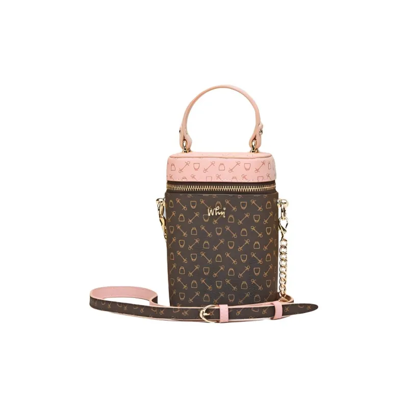 Why PVC Shoulder Bag Women's Apricot & Pink/Coffee & Pink/Coffee & Brown-14