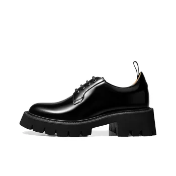 THOM WILLS Business Versatile Shiny Derby Shoes Casual Single Shoes 5.5cm Women's Black