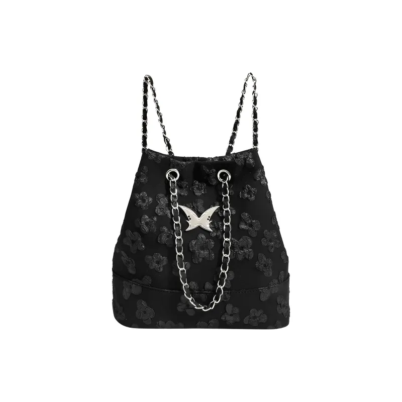 MINLUBAOLUO Denim Backpack Women's Blue/Black-0