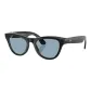 Bright Black Frame Style+Transparent/Light Blue Color-Changing Lens