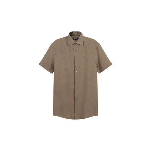 Ermenegildo Zegna Shirts Men Taupe