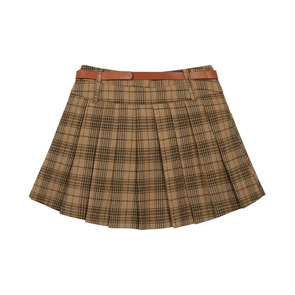 HUASJ Casual Short Skirts Women's Khaki-1