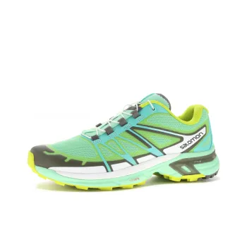 SALOMON XT Wings Anti Slip Wear Resistant Low Top Casual Running Shoes Women's Green Black