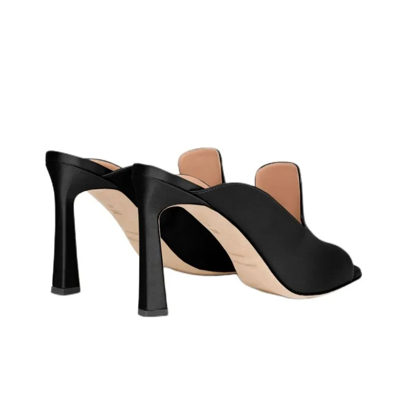ALBERTA FERRETTI Slide Slippers 9.5cm Women's Black-4