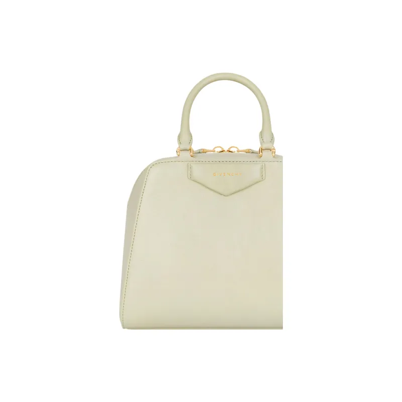 GIVENCHY Antigona Buffalo Leather Shoulder Bag Crossbody Bag Handbag Mini Women's Almond Green-4