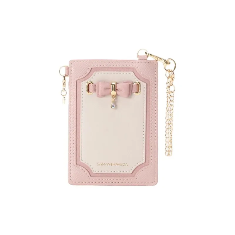 SAMANTHA THAVASA Synthetic Leather Passport Holder Women's Pink-0