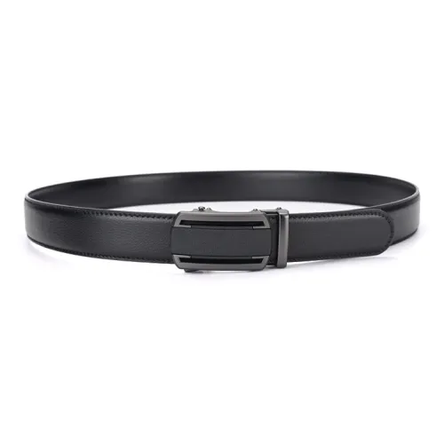 Lanza Dress knitted-motif With Automatic Buckle For Young And Middle Aged Workplace Commute Cow Leather Belts Men's 3.5cm