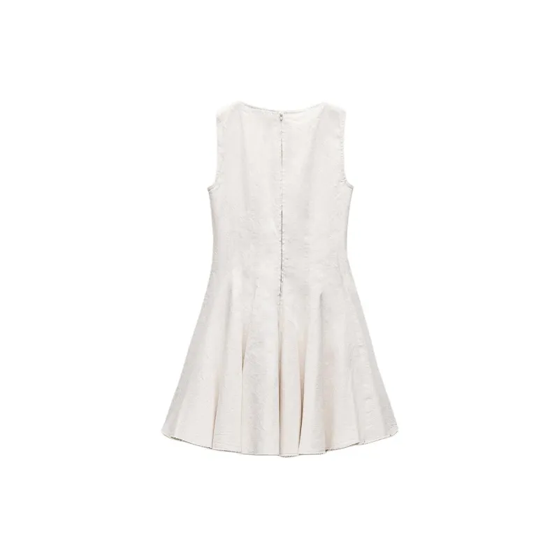ZARA ZW Series Sleeveless Dress Women's White-1