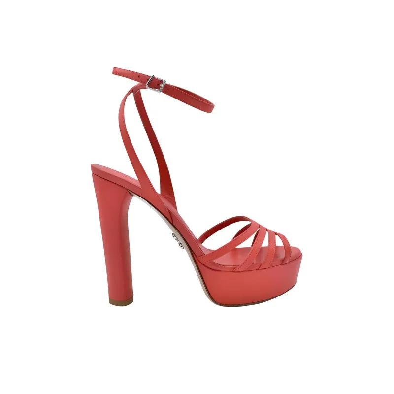 Sergio Levantesi Strap Sandals 14cm Women's Red-1