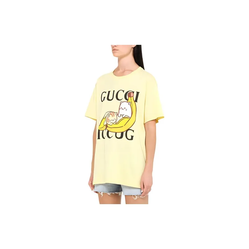 GUCCI x Bananya T Shirt Women's Yellow-2