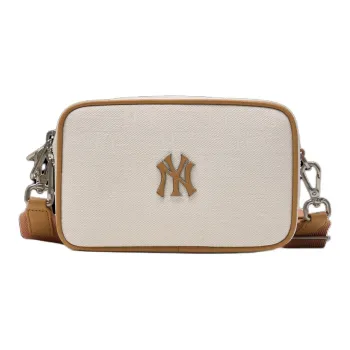 MLB New York Yankees Polyester Shoulder Bag Crossbody Bag Unisex Dark Cream