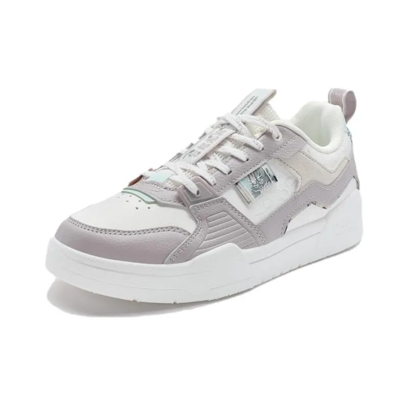 XTEP Spring Festival Collection Slip Resistant Low Top Skateboard Shoes Women's Purple White-1