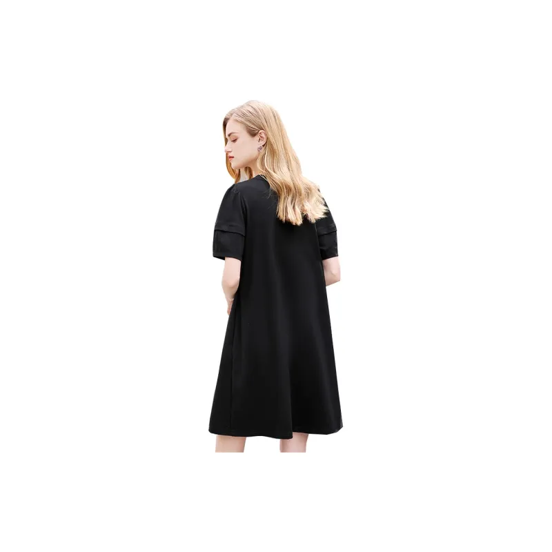 TOUCH Short Sleeved Dresses Women's Black-1
