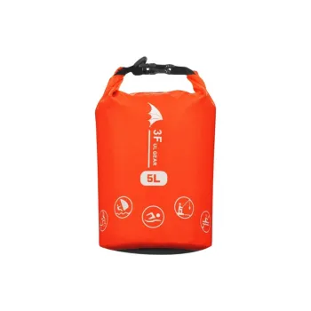 Three Peaks Out Outdoor Waterproof Bag Drifting And Kayaking Float Fishing PVC Material Orange 5L Shoulder Bag