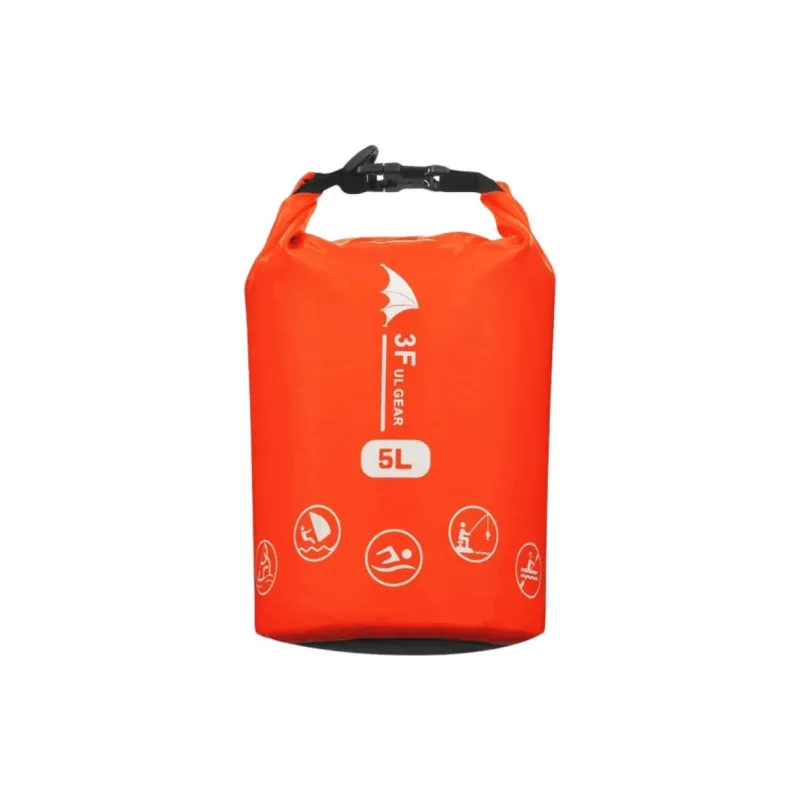 Three Peaks Out Outdoor Waterproof Bag Drifting And Kayaking Float Fishing PVC Material Orange 5L Shoulder Bag-0