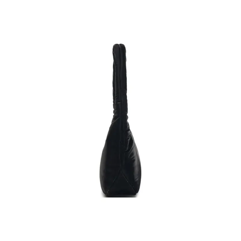 MLB Polyurethane Hobo Bag Shoulder Bag Unisex Black-2