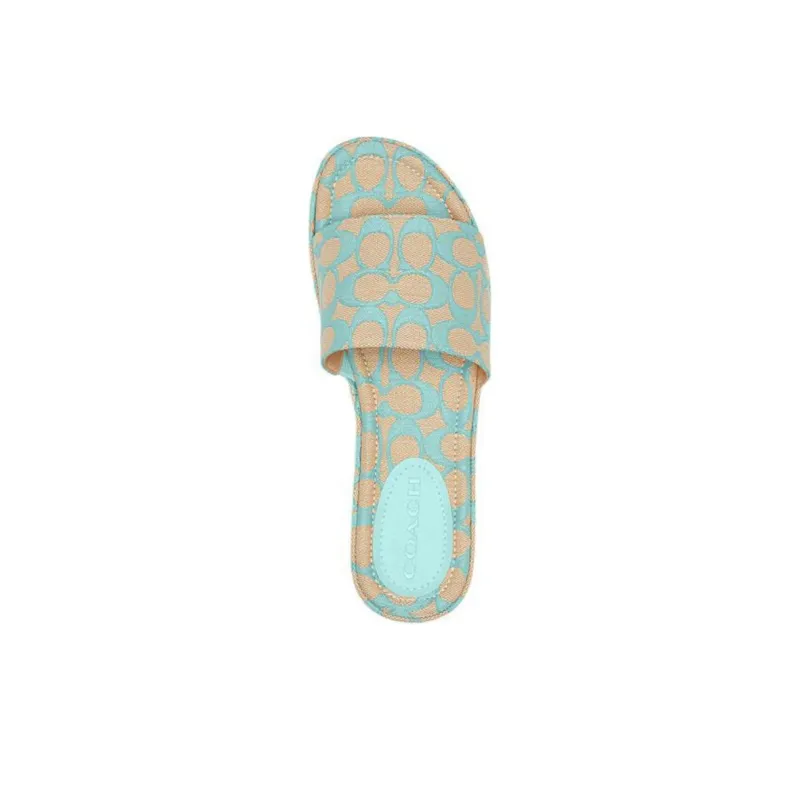 COACH Slide Slippers 5.5cm Women's Blue-3