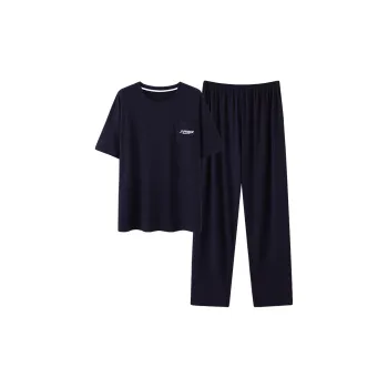 Mulong Family Pajama Set Men's Navy Blue