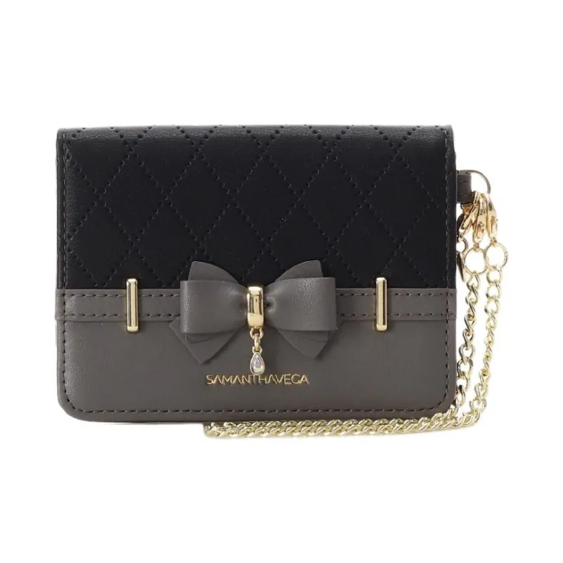 SAMANTHA THAVASA Synthetic Leather Card Holder Women's Black-0