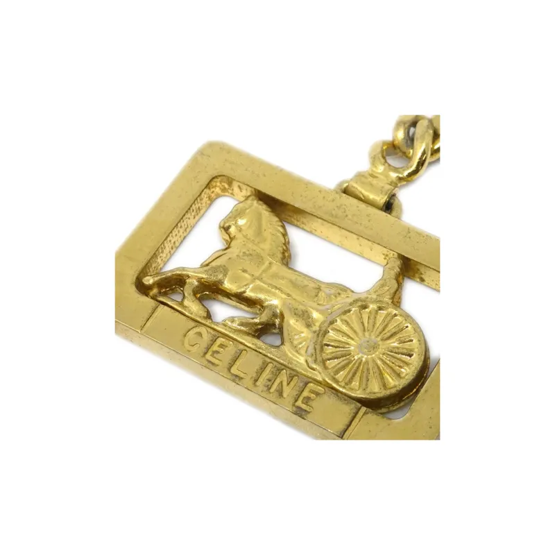 CELINE Gold-Plated Keychains Unisex Gold-2